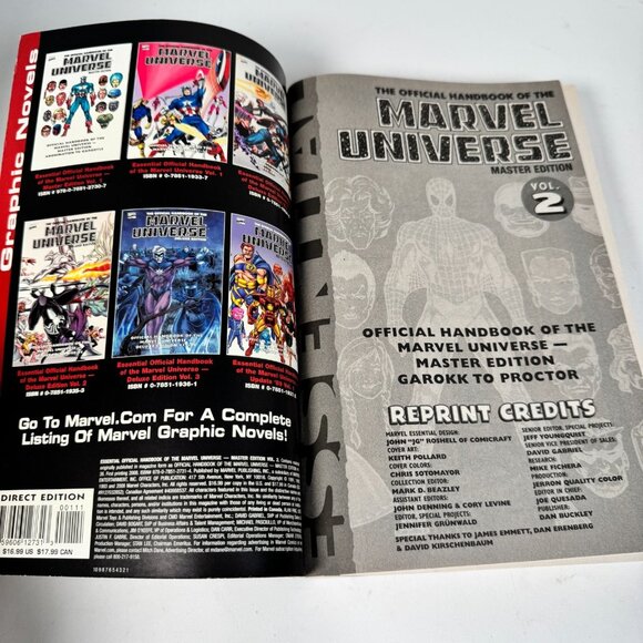Official Handbook Of The Marvel Universe Essential Vol 2 Master Edition 2008 PB - Picture 4 of 10
